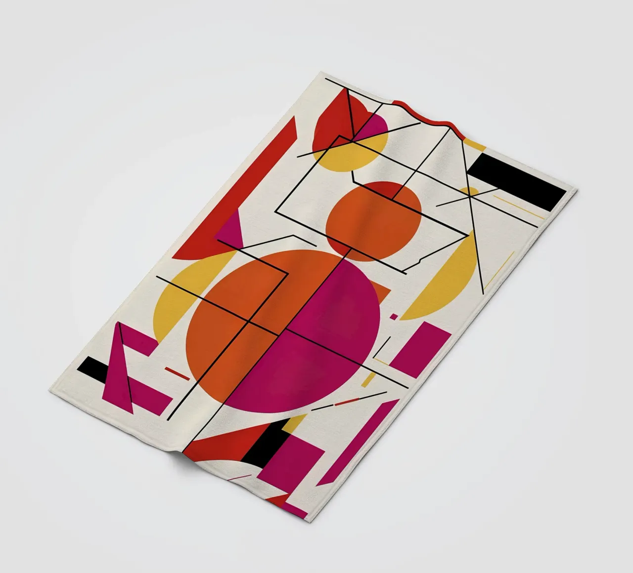 Dynamic Duo: A Vibrant Abstract Art Print fleece blanket by Artistic-shop