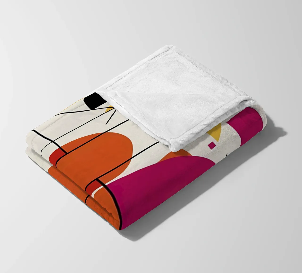 Dynamic Duo: A Vibrant Abstract Art Print fleece blanket by Artistic-shop