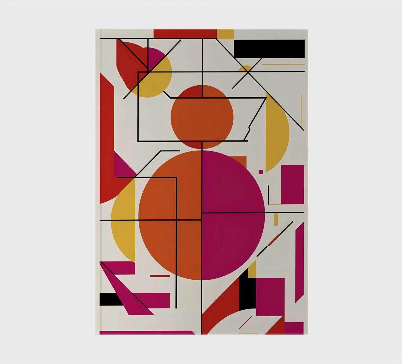 Dynamic Duo: A Vibrant Abstract Art Print notebook by Artistic-shop