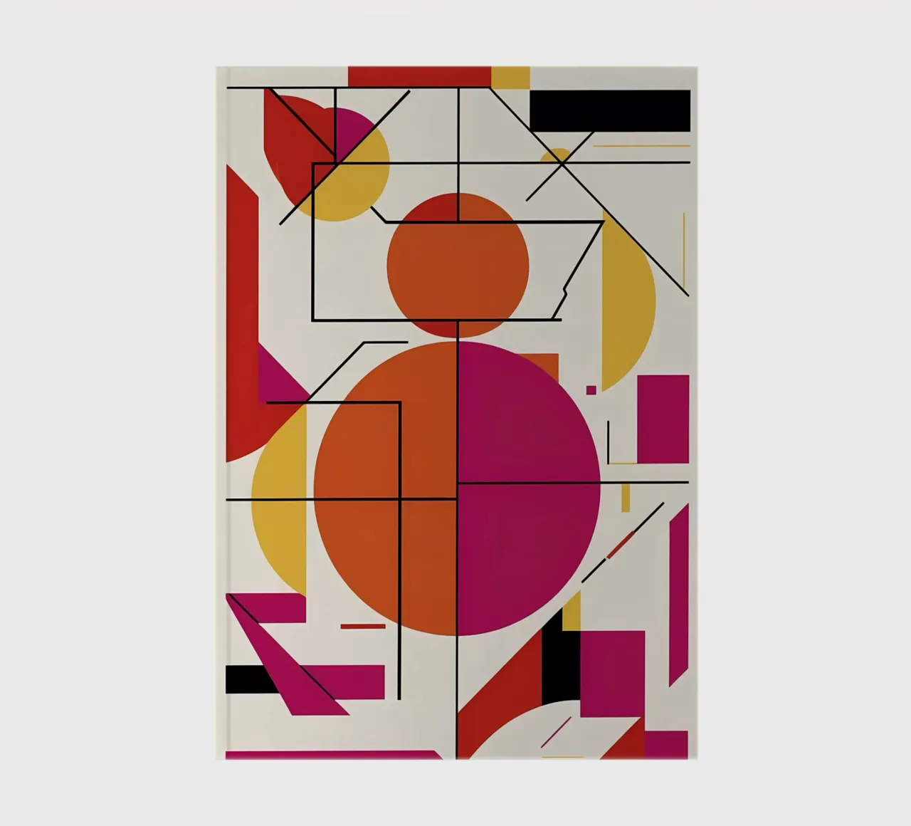 Duo dynamique : Une impression d'art abstrait vibrant carnet de notes de Artistic-shop