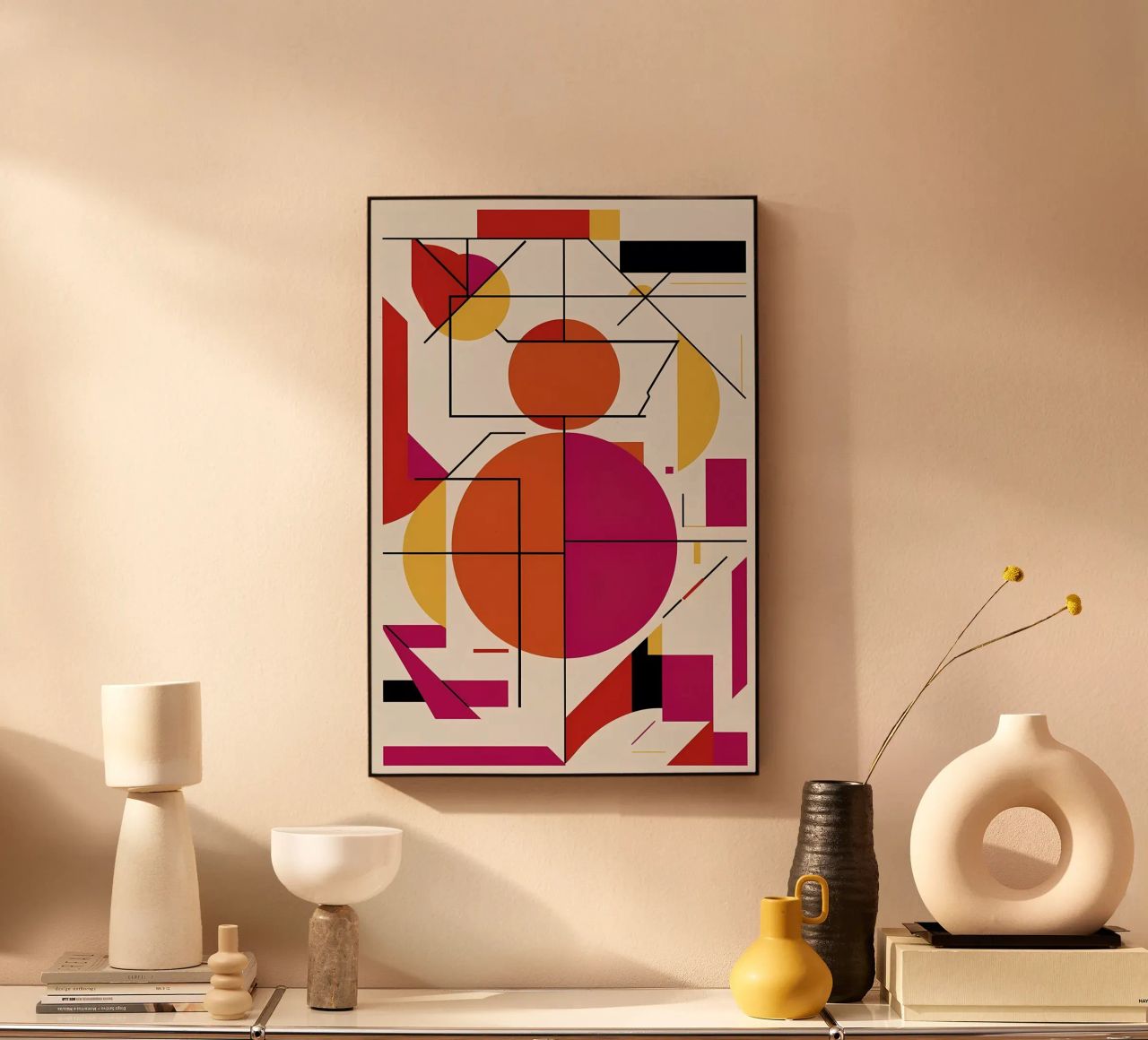 Duo dinamico: Una vibrante stampa d'arte astratta plexiglass da Artistic-shop