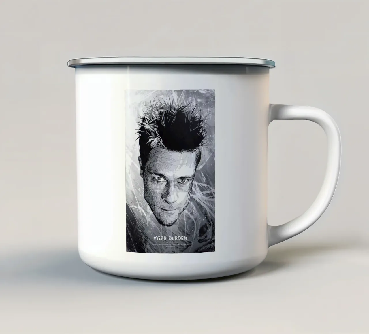 Tyler Emaille Tasse von Tomasz Zawistowski