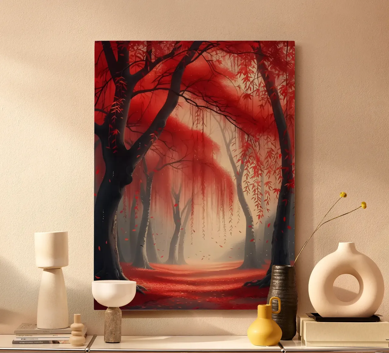 Crimson Canopy alu-dibond by Artistic-shop