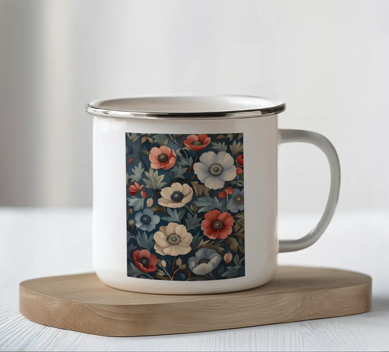 Incantevole arazzo floreale tazza in smalto da Artistic-shop