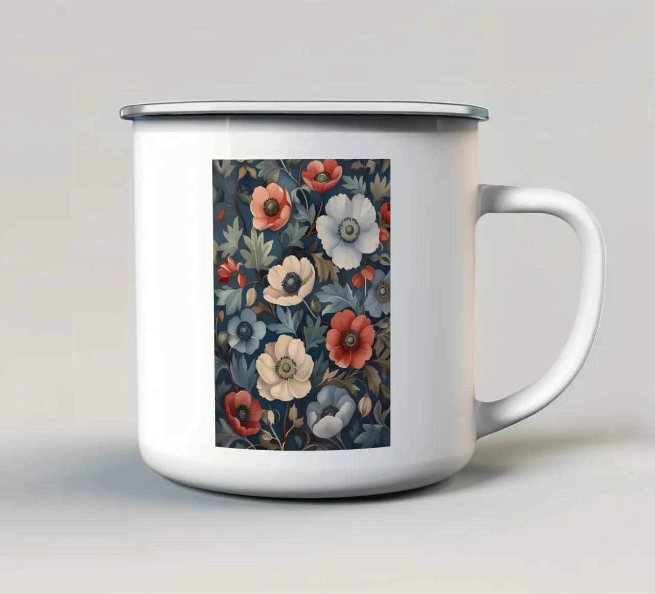 Incantevole arazzo floreale tazza in smalto da Artistic-shop