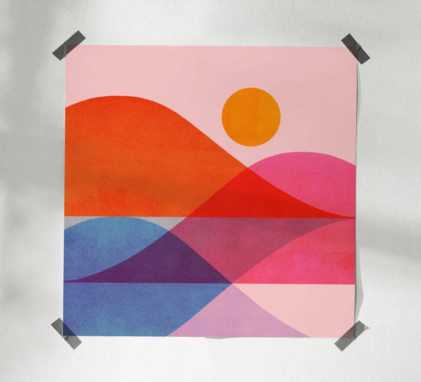 MOUNTAINS FLOW OCEAN poster by FORGETME