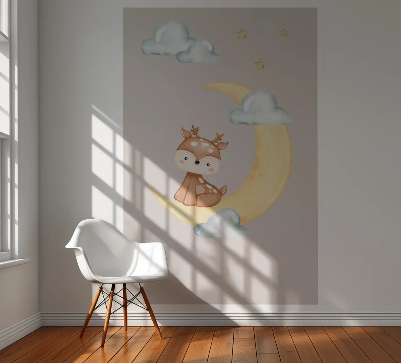Deer in the Moonlight photo wallpaper by Doodle Dreams Art
