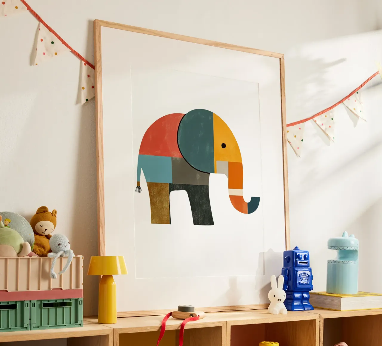 Cute Elephant poster with aluminum frame by HookASmile