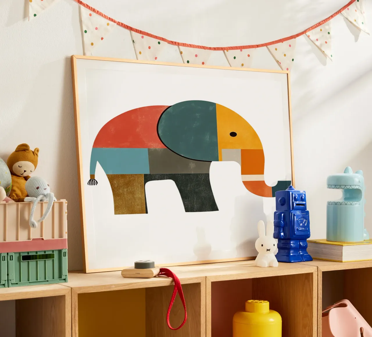 Cute Elephant poster with aluminum frame by HookASmile