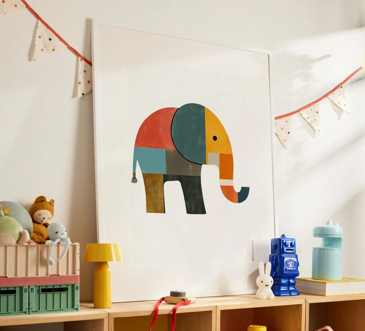 Cute Elephant poster with aluminum frame by HookASmile