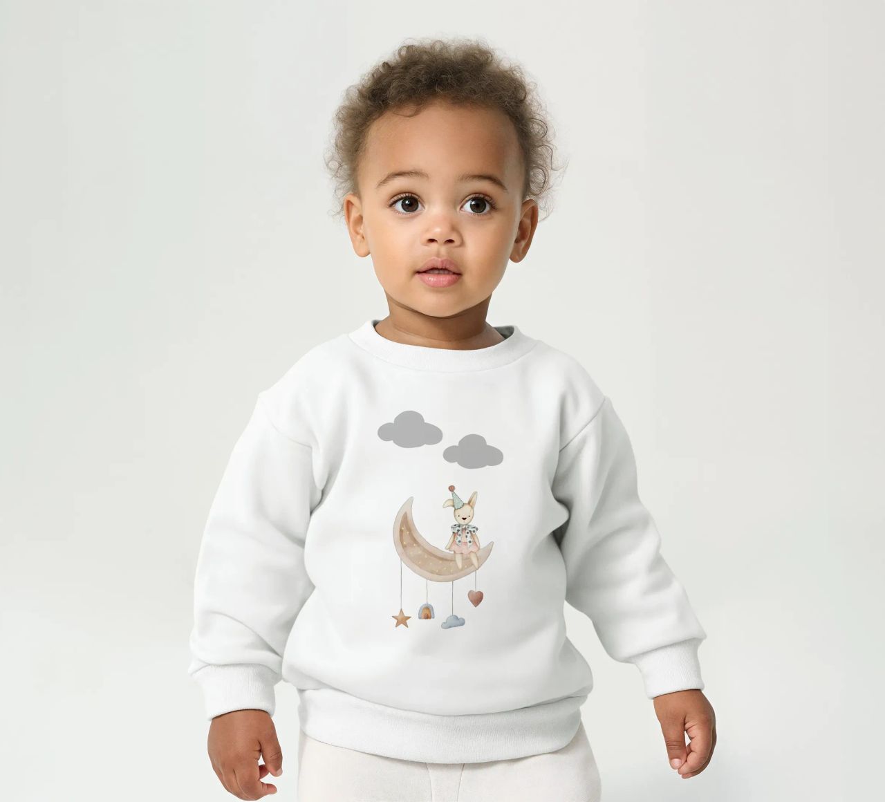 Noche estrellada de conejitos sudadera de bebé de Doodle Dreams Art