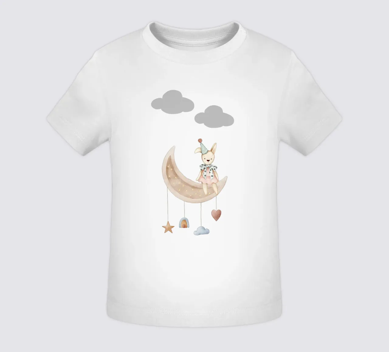 La notte dei coniglietti stellati maglietta neonato da Doodle Dreams Art