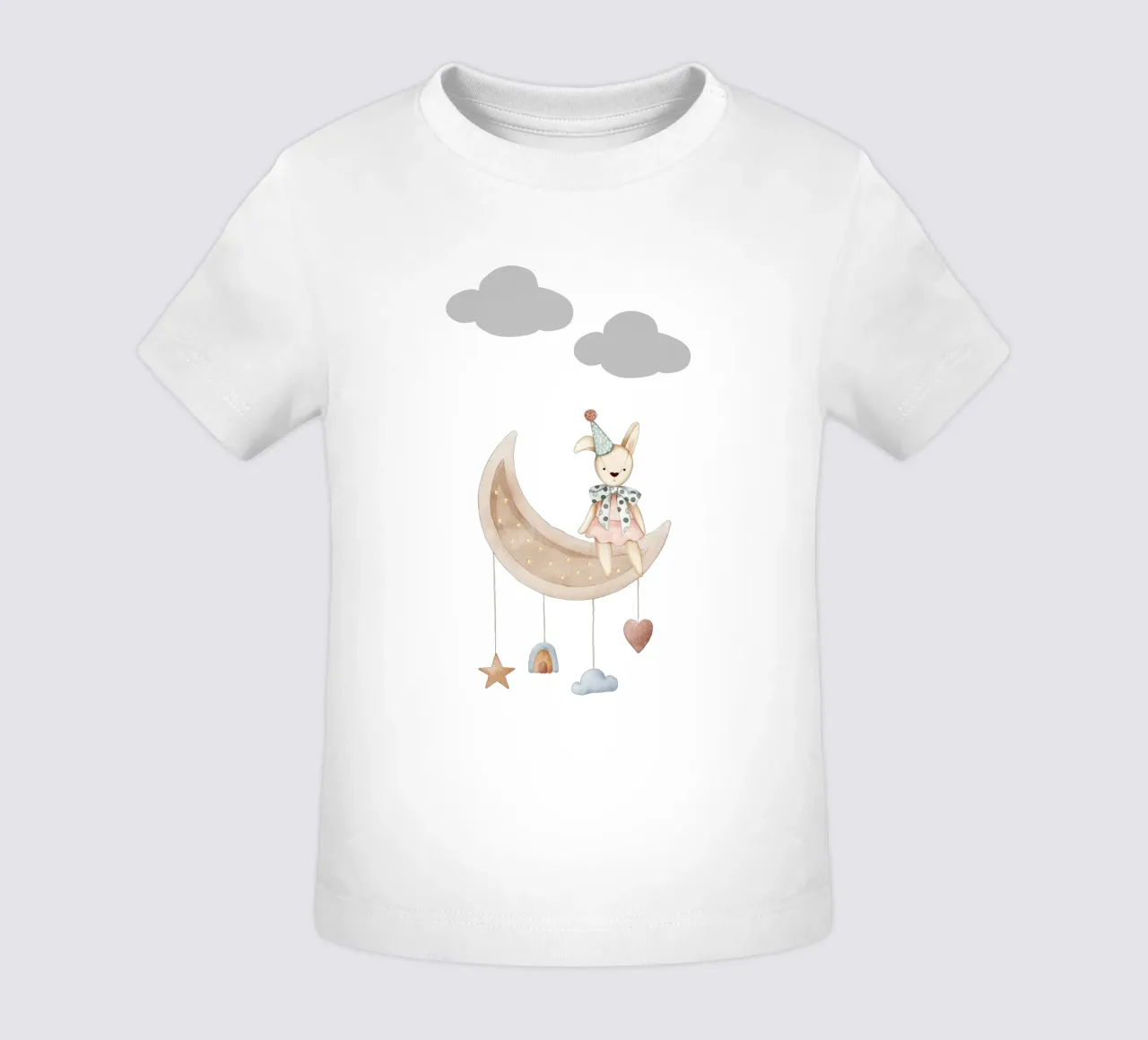La notte dei coniglietti stellati maglietta neonato da Doodle Dreams Art