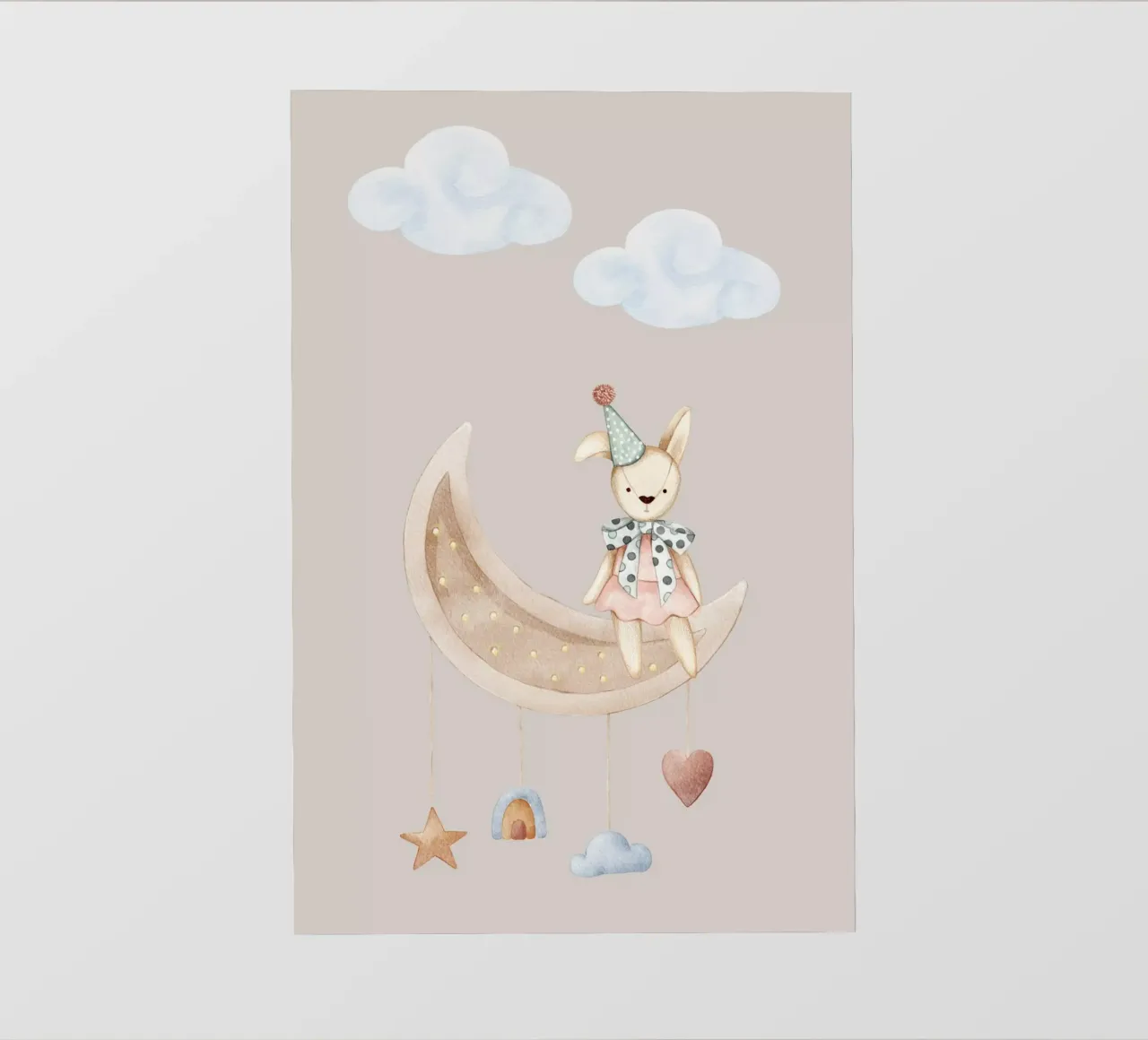 La notte dei coniglietti stellati pellicola backlit da Doodle Dreams Art