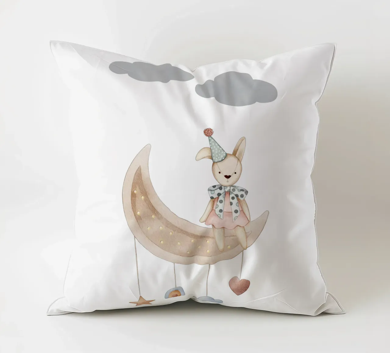 La notte dei coniglietti stellati cuscino da Doodle Dreams Art