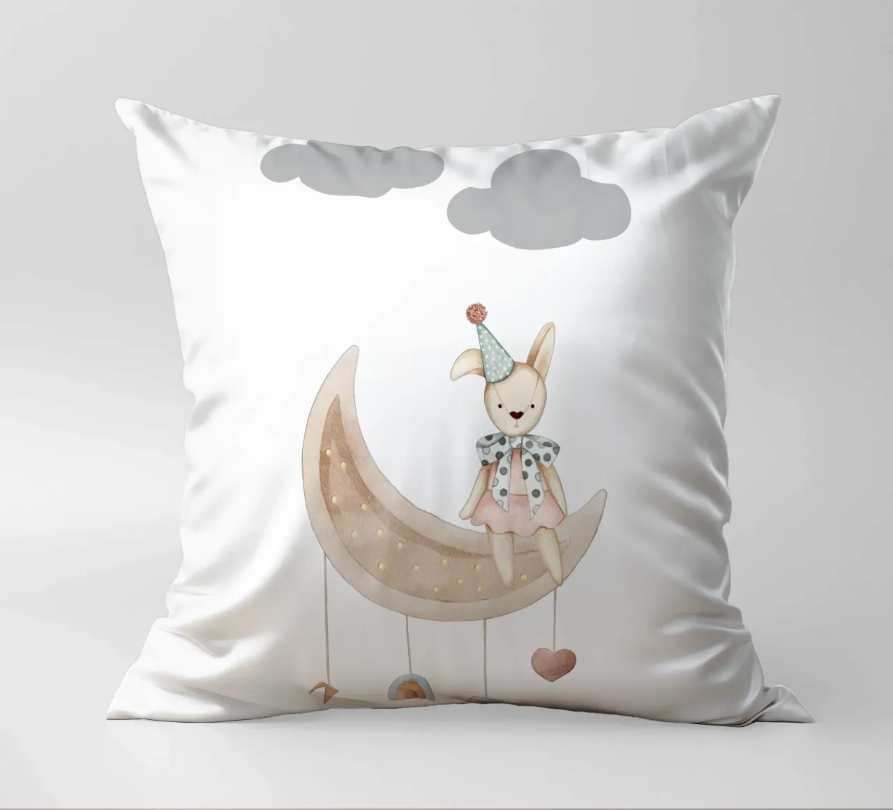 La notte dei coniglietti stellati cuscino da Doodle Dreams Art