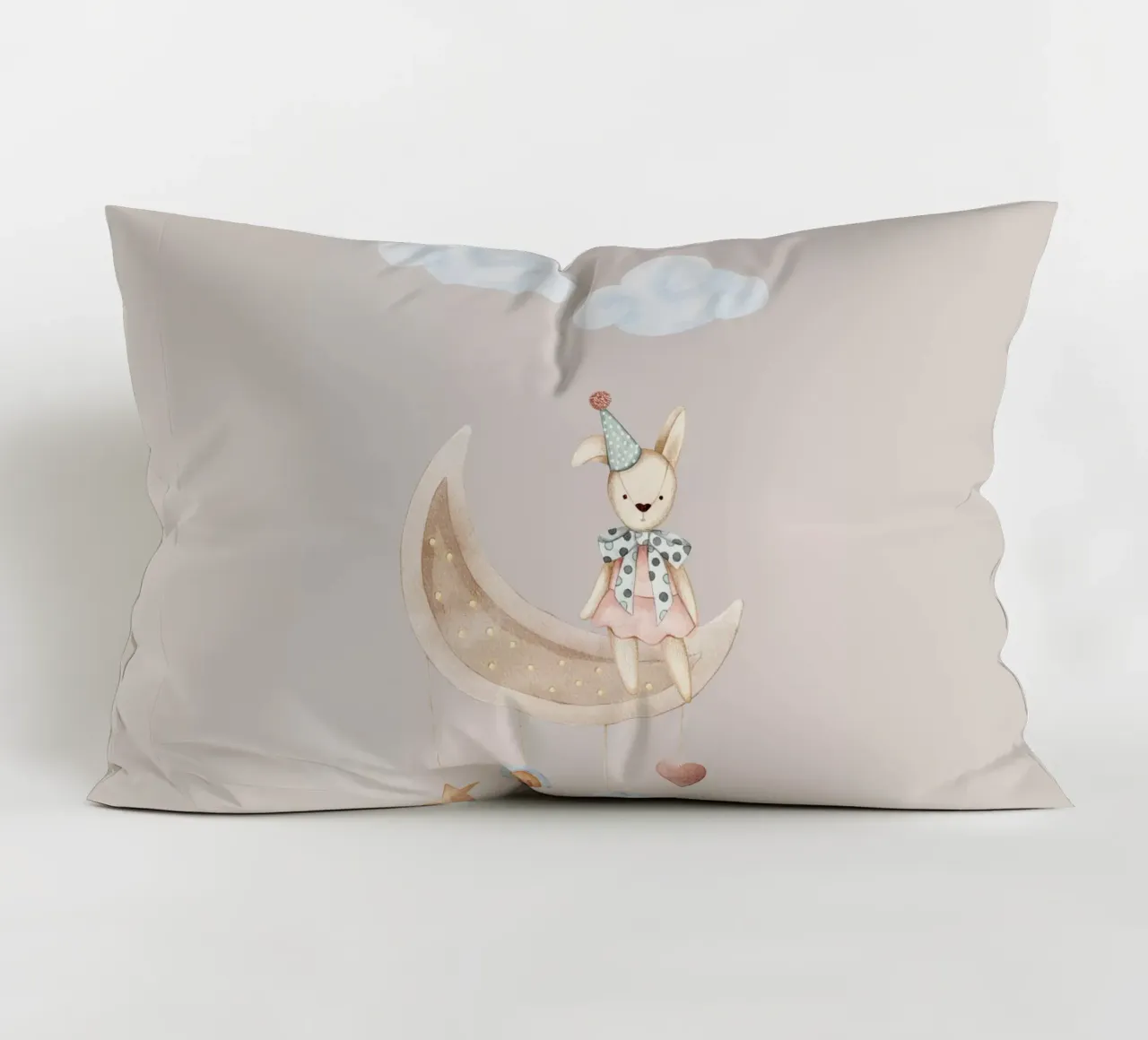 La notte dei coniglietti stellati cuscino da Doodle Dreams Art
