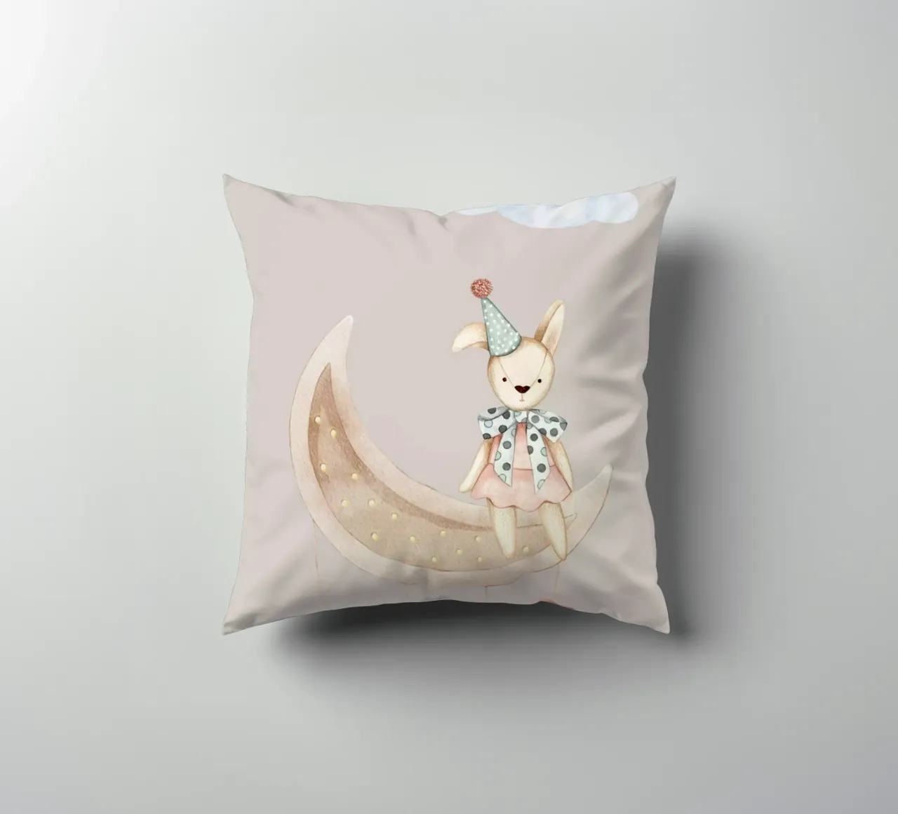 La notte dei coniglietti stellati cuscino da Doodle Dreams Art