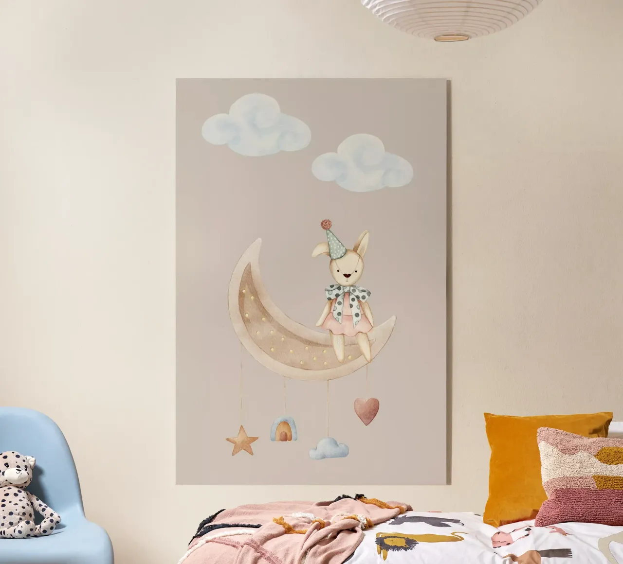 Noche estrellada de conejitos metacrilato de Doodle Dreams Art