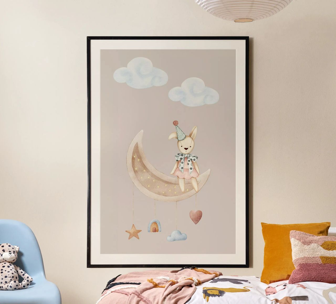 Starlit Bunny Night poster by Doodle Dreams Art