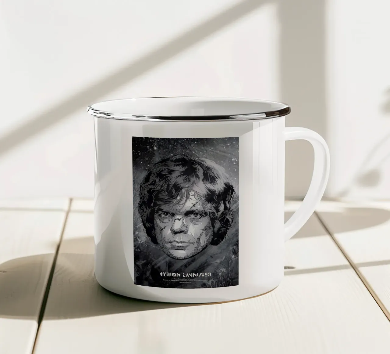 Tyrion taza de esmalte de Tomasz Zawistowski