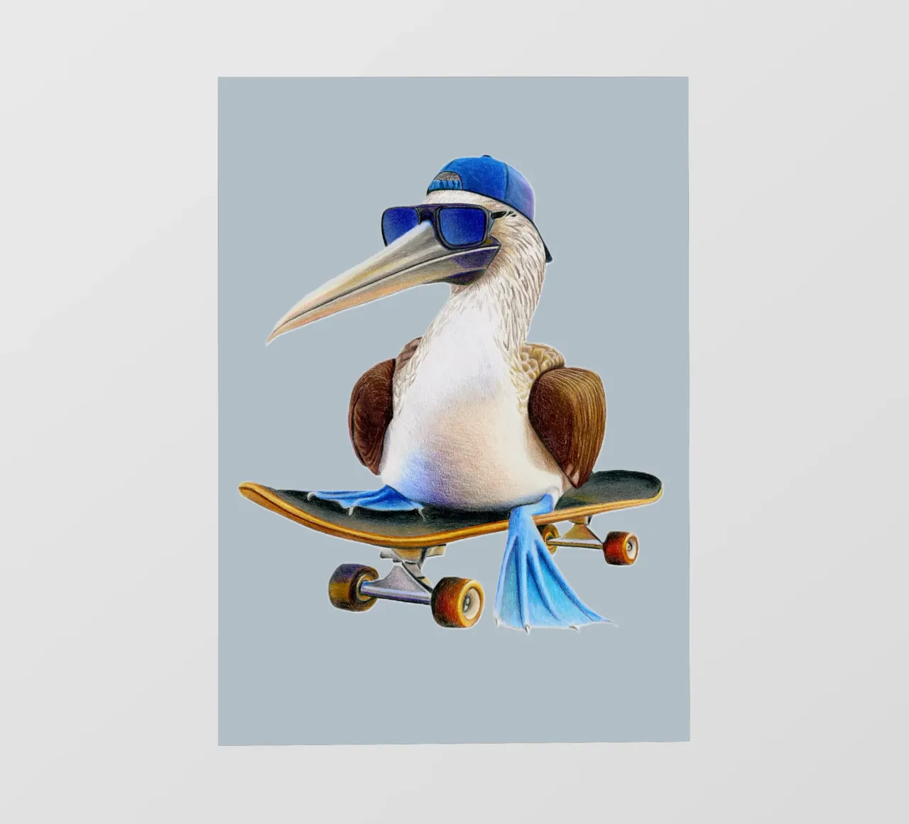 Paco the Skateboarder pellicola backlit da Graphit und Farbe