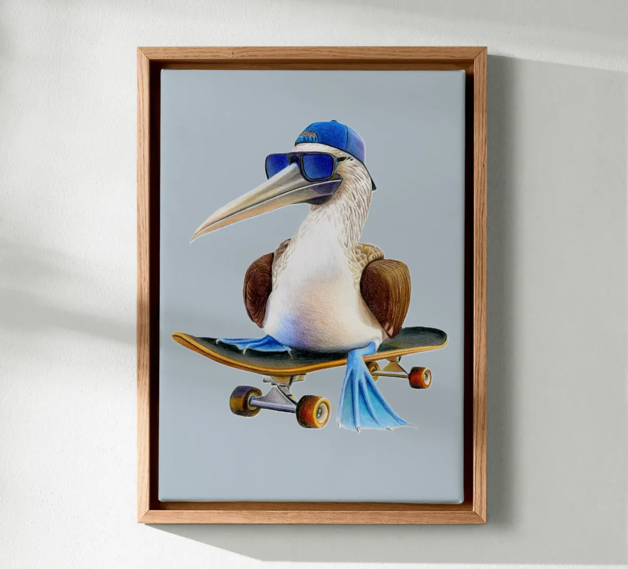 Paco the Skateboarder tela con Cornice a cassetta da Graphit und Farbe