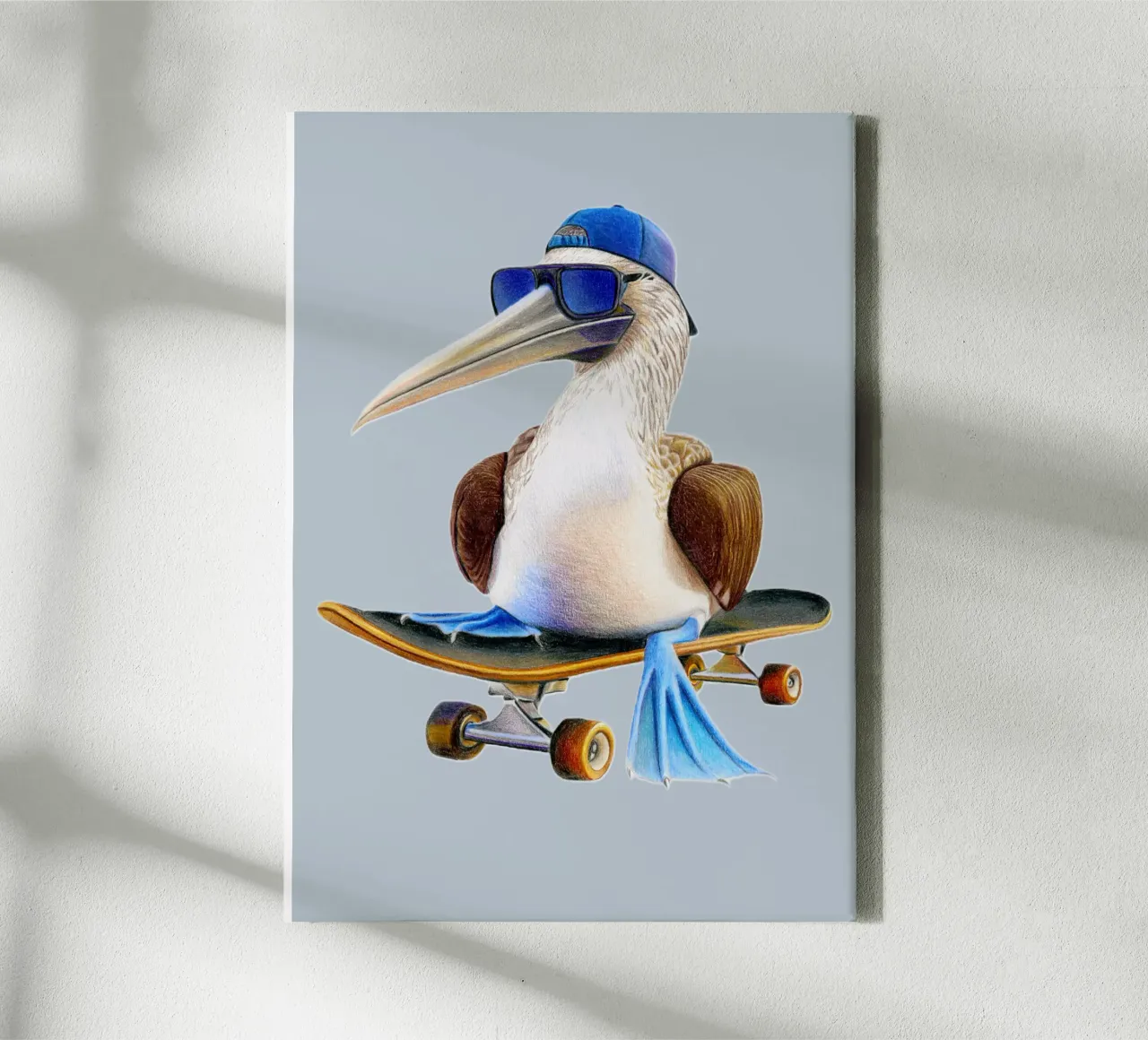 Paco the Skateboarder tela con Cornice a cassetta da Graphit und Farbe