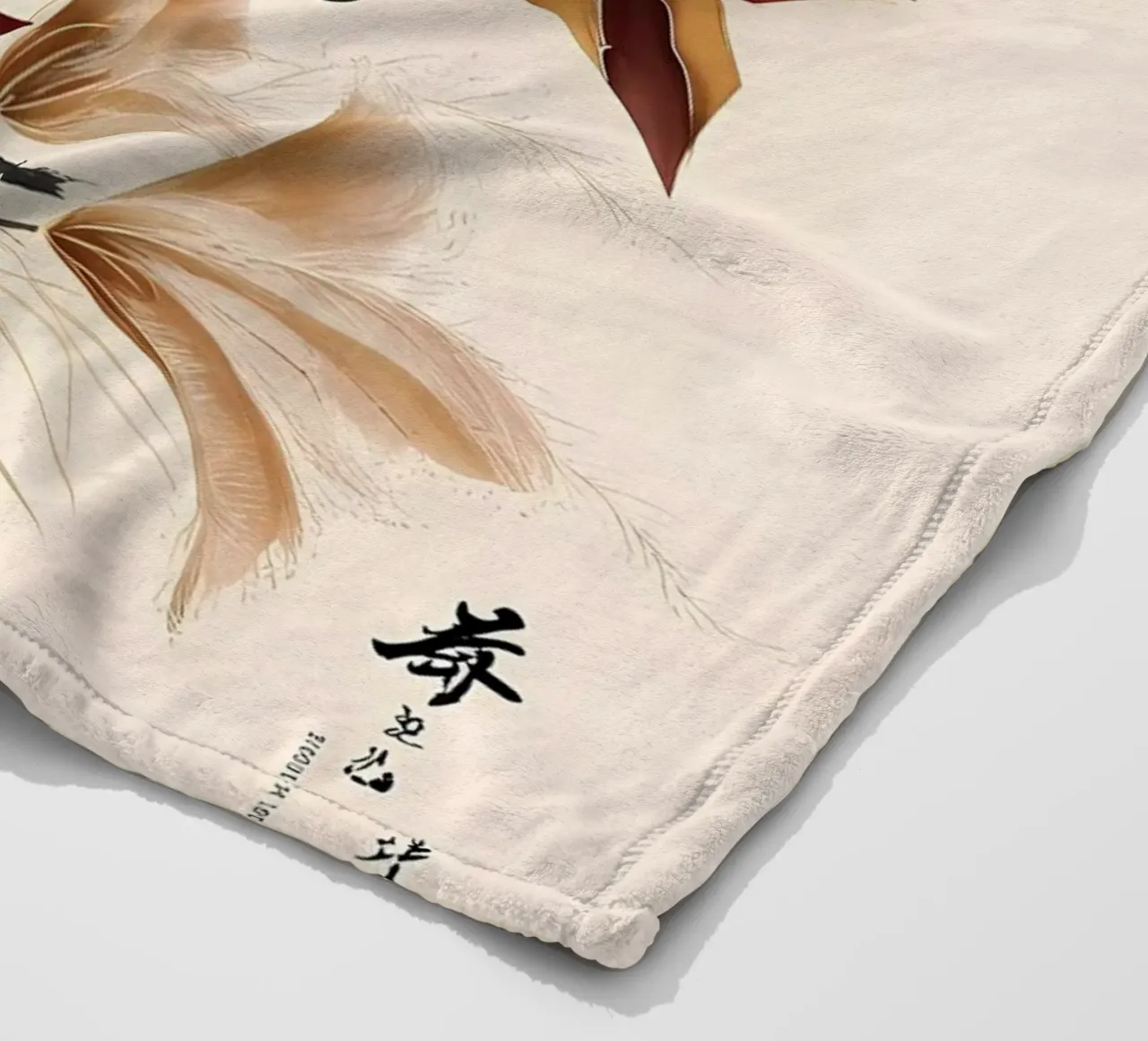 Fiori di primavera e fortuna: Un dipinto a inchiostro cinese coperta in pile da Artistic-shop