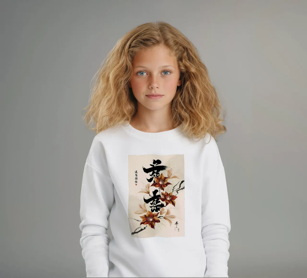 Fiori di primavera e fortuna: Un dipinto a inchiostro cinese felpa bambino da Artistic-shop