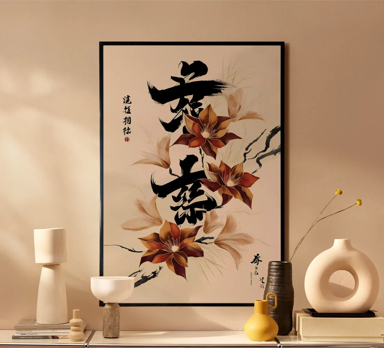 Fiori di primavera e fortuna: Un dipinto a inchiostro cinese carta hahnemühle da Artistic-shop