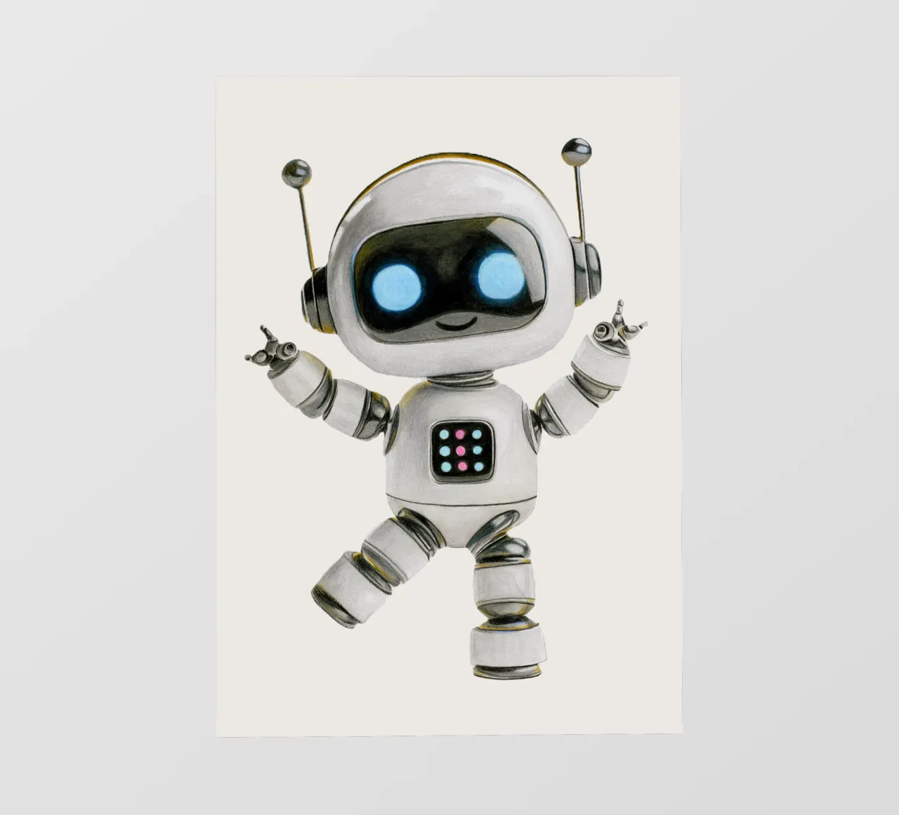 Happy Robot pellicola backlit da Graphit und Farbe