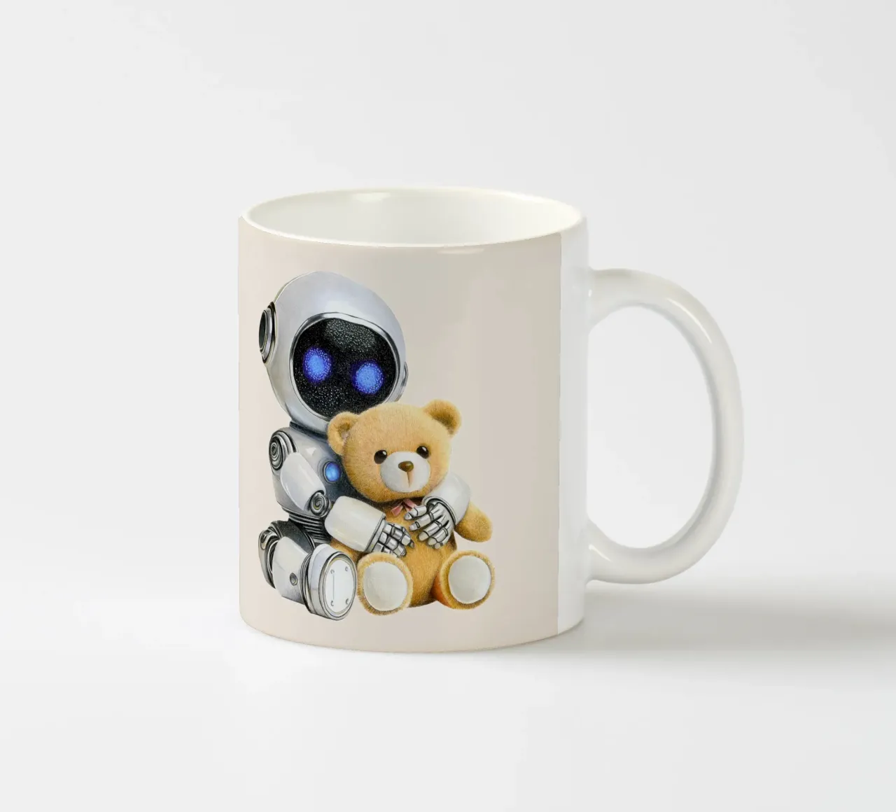 Robot e orsacchiotto tazza in ceramica da Graphit und Farbe