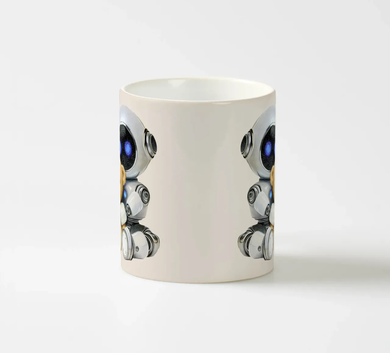 Robot e orsacchiotto tazza in ceramica da Graphit und Farbe