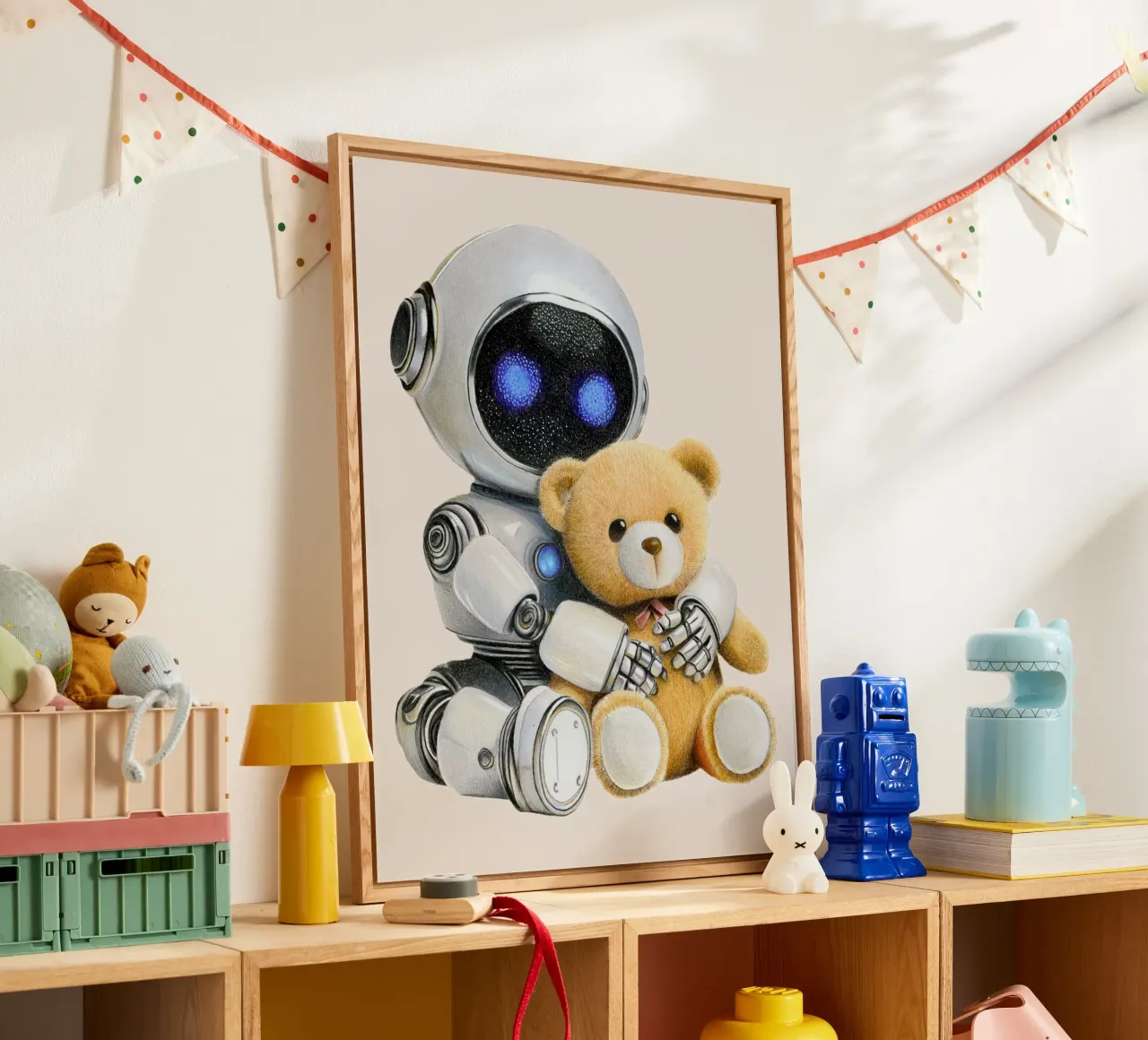 Robot e orsacchiotto plexiglass da Graphit und Farbe