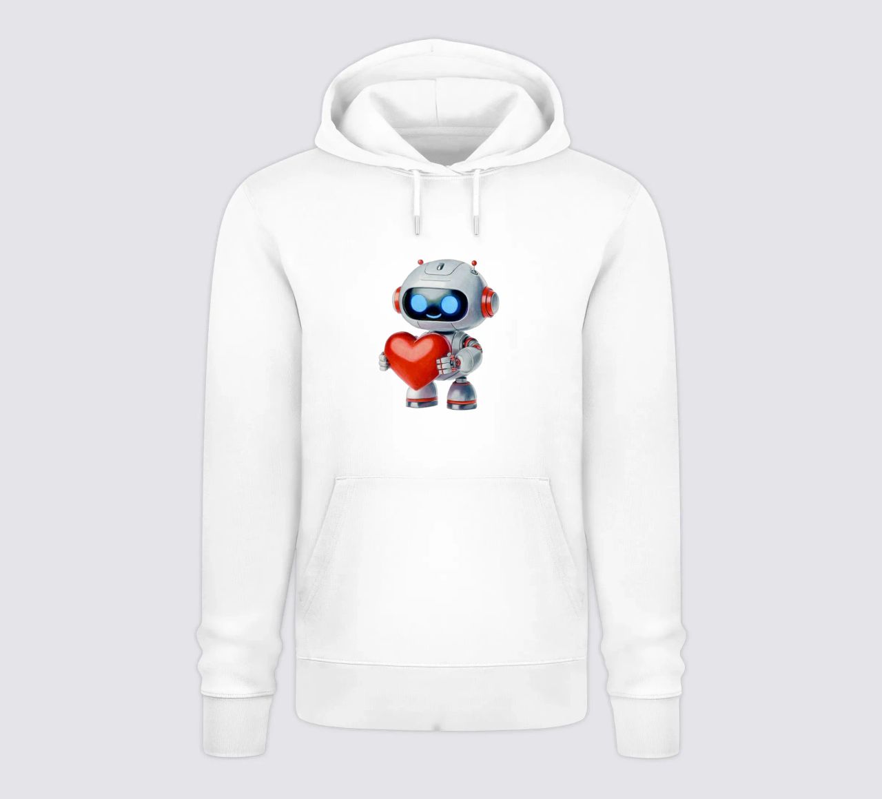 Robot con un cuore felpa con cappuccio da Graphit und Farbe