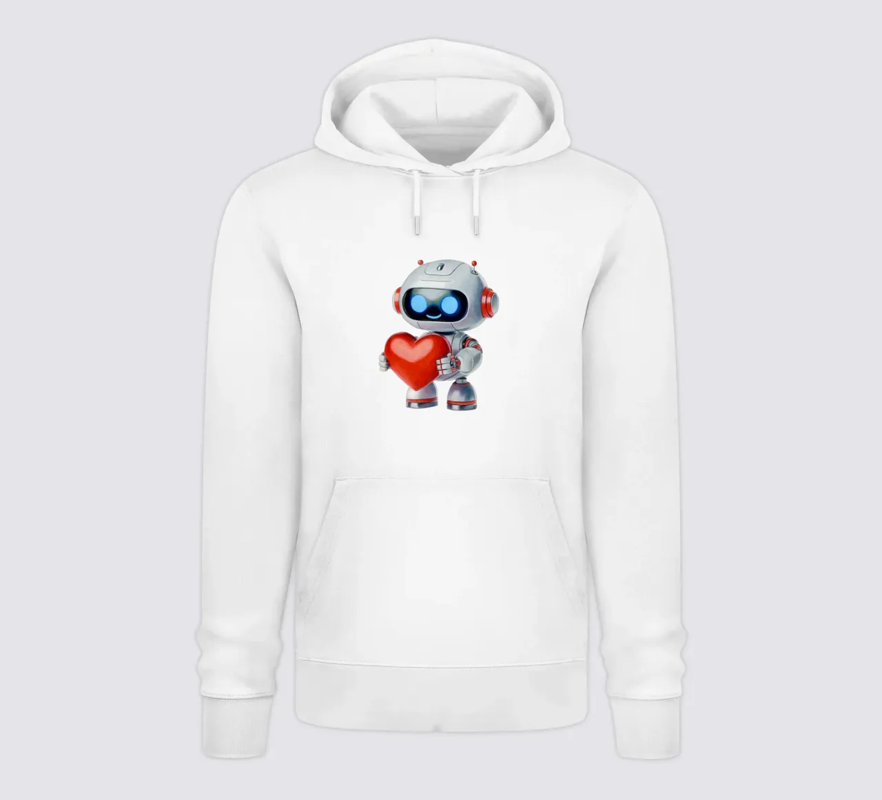 Robot con un cuore felpa con cappuccio da Graphit und Farbe