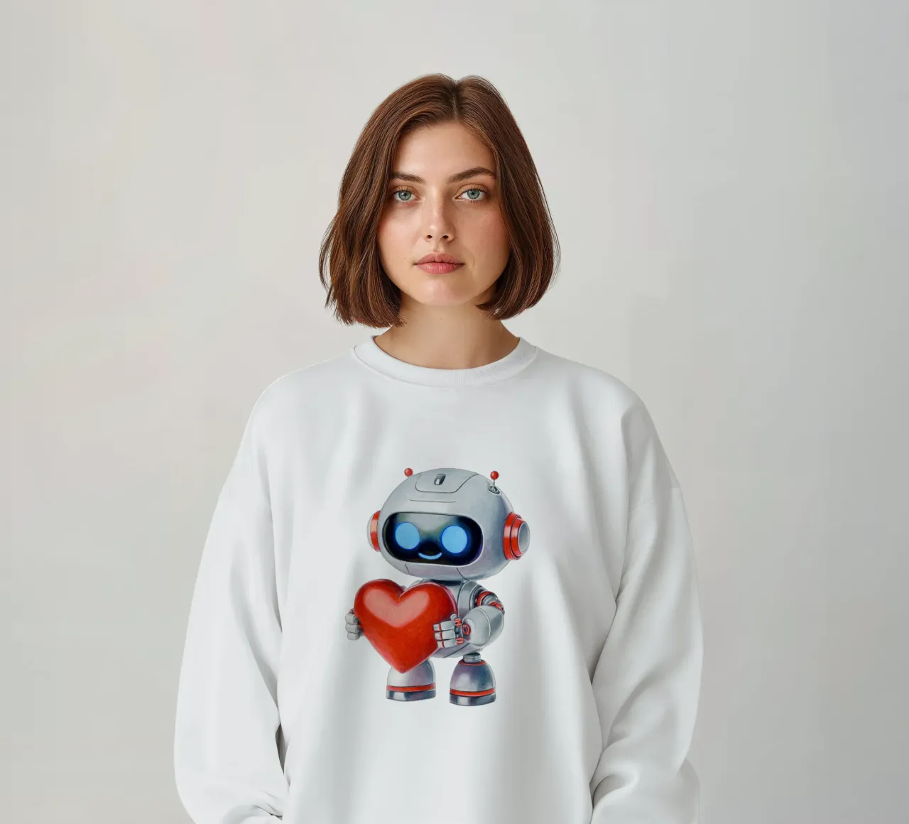 Robot con un cuore felpa da Graphit und Farbe