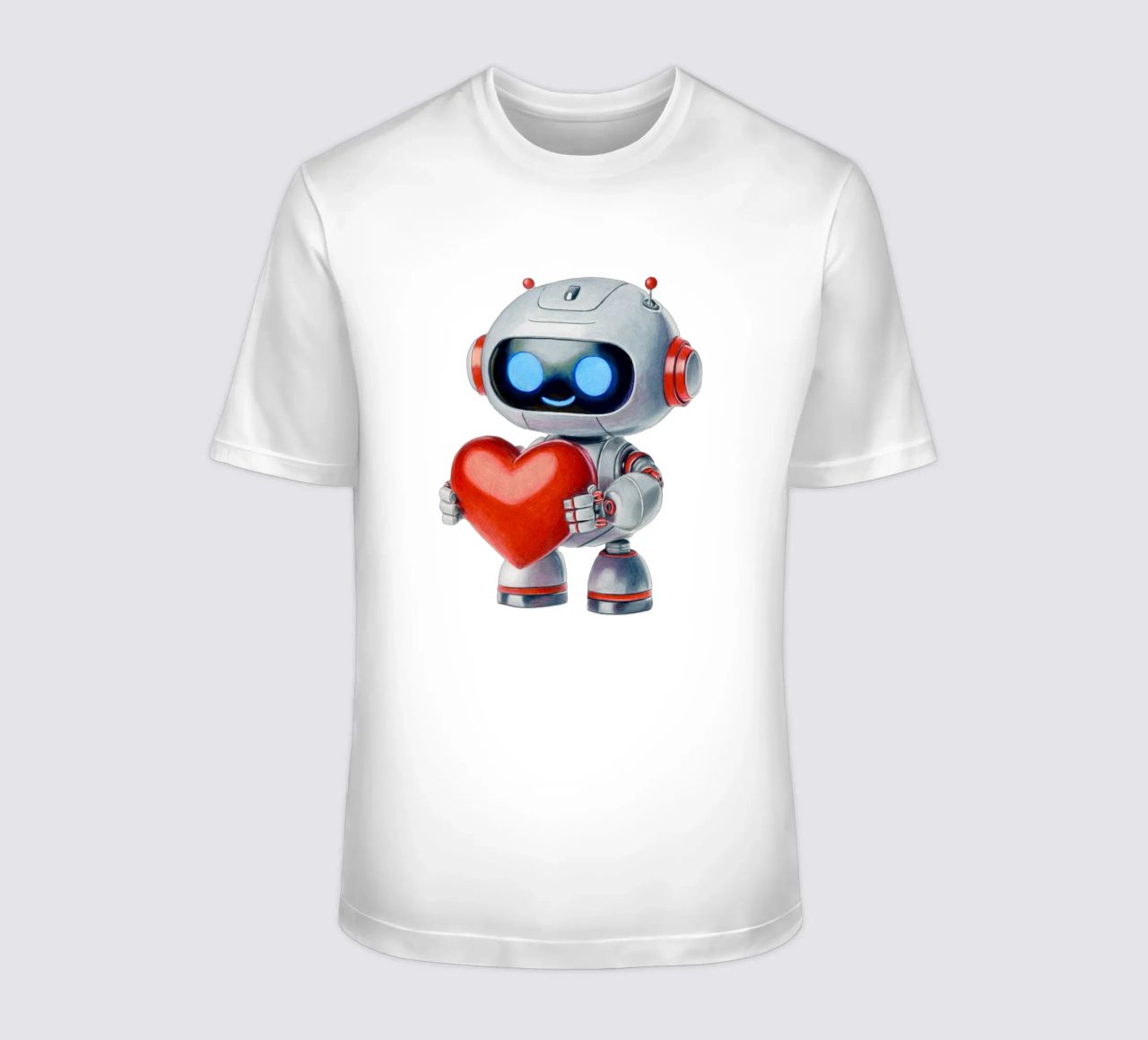 Robot con un cuore t-shirt da Graphit und Farbe