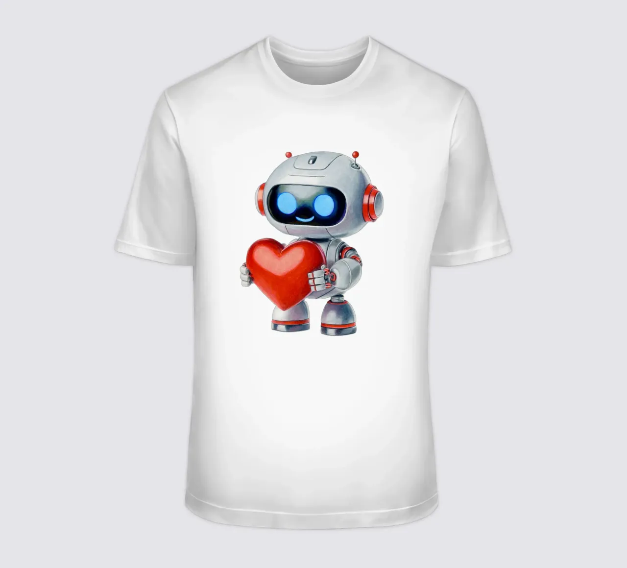 Robot con un cuore t-shirt da Graphit und Farbe