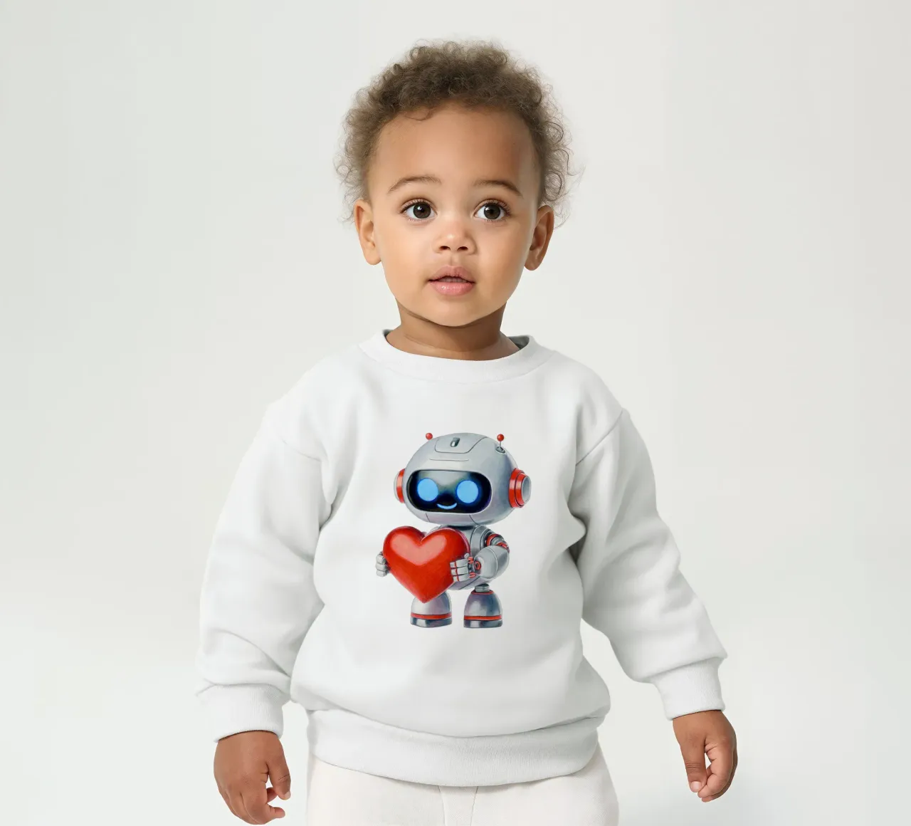 Robot con un cuore felpa neonato da Graphit und Farbe