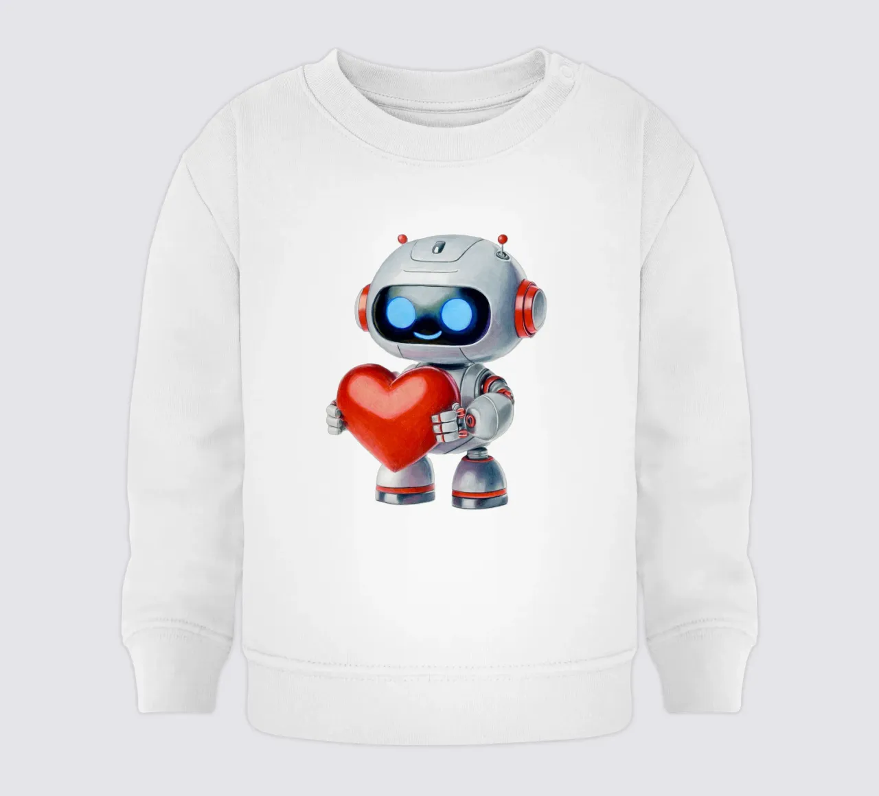 Robot con un cuore felpa neonato da Graphit und Farbe