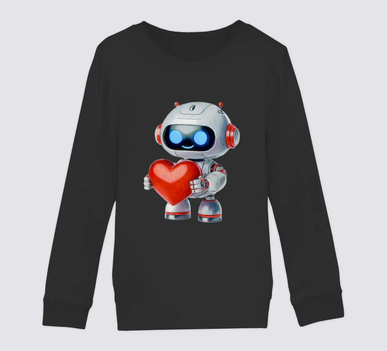 Robot con un cuore felpa bambino da Graphit und Farbe