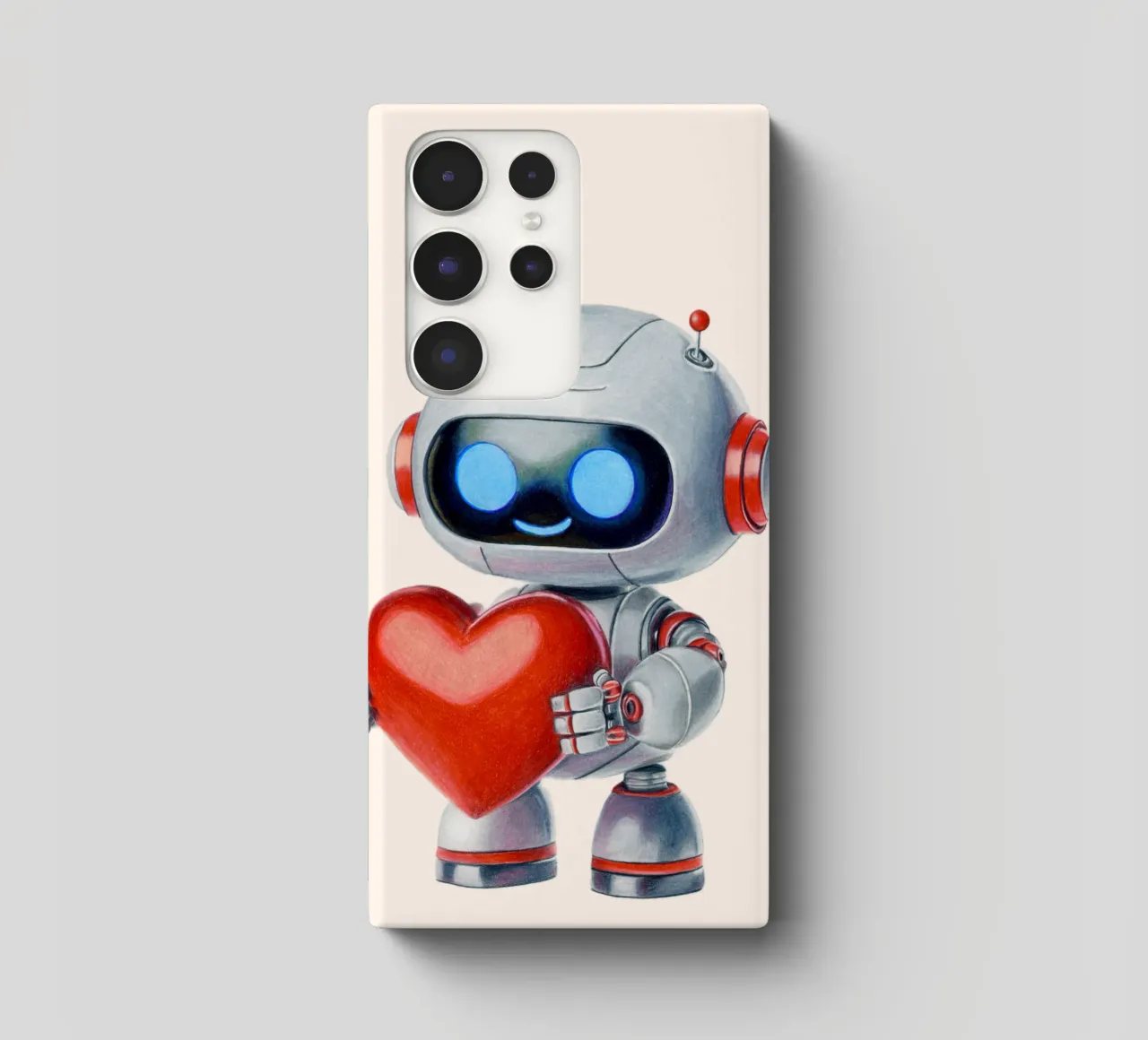 Robot con un cuore cover samsung da Graphit und Farbe