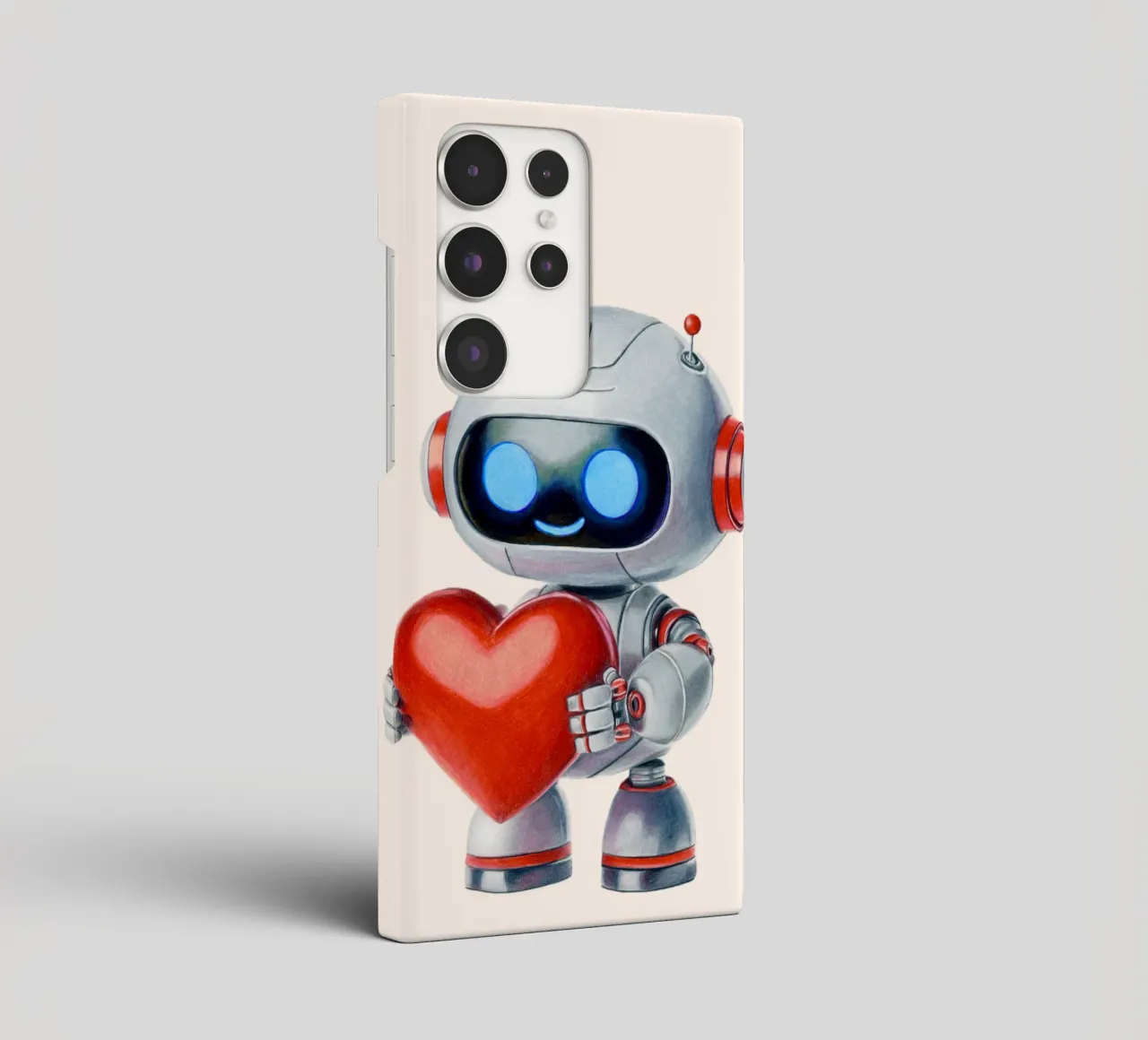 Robot con un cuore cover samsung da Graphit und Farbe