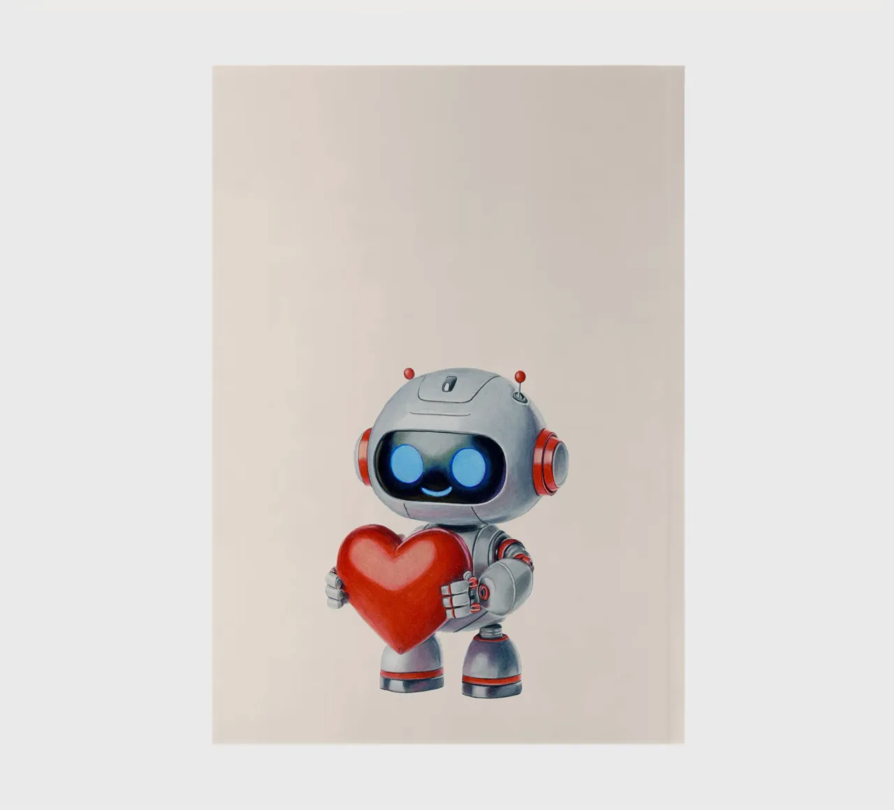 Robots with a heart notebook by Graphit und Farbe