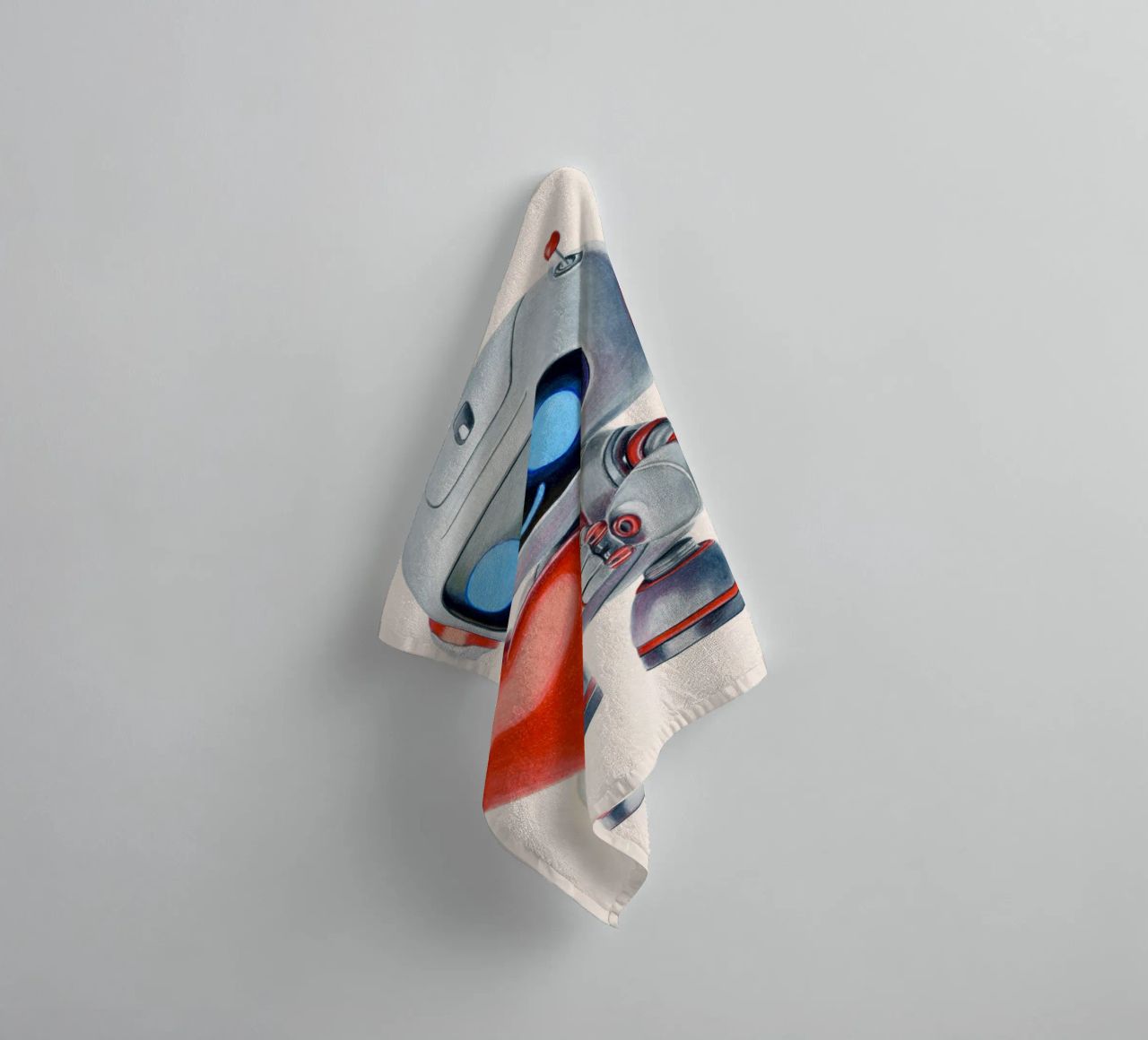 Robot con un cuore asciugamano da bagno da Graphit und Farbe