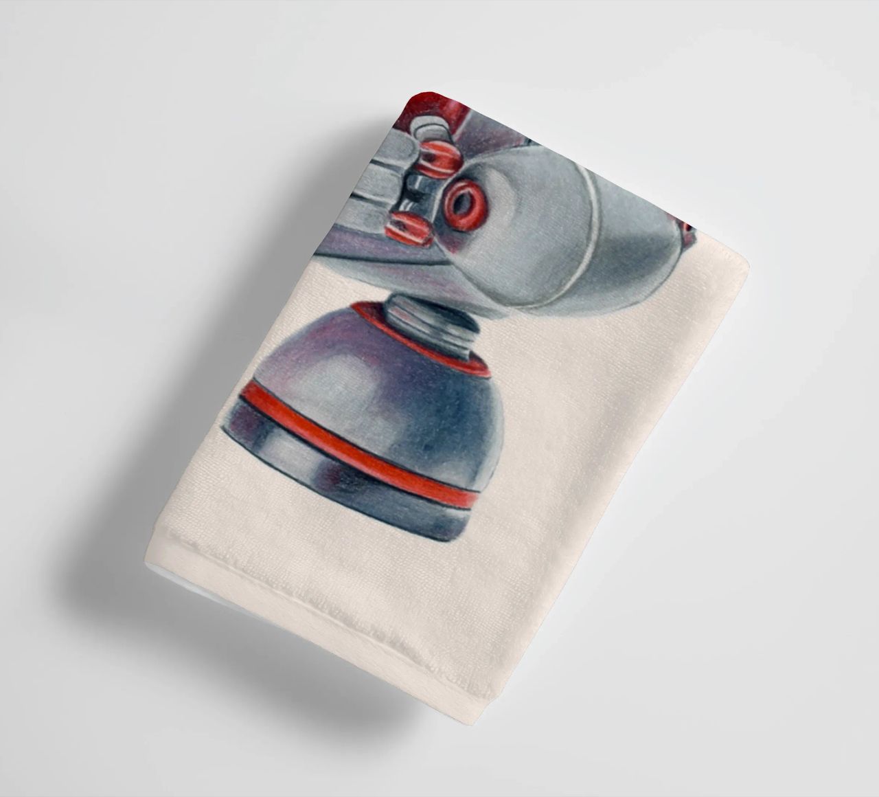 Robot con un cuore asciugamano da bagno da Graphit und Farbe