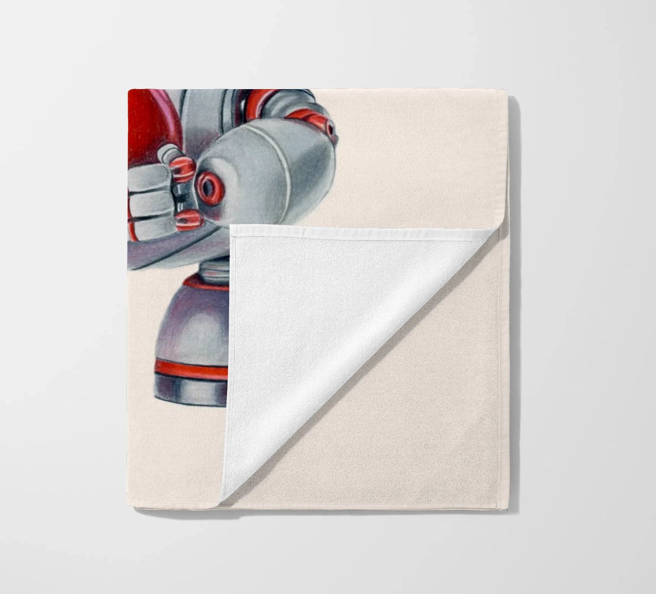 Robot con un cuore telo mare da Graphit und Farbe