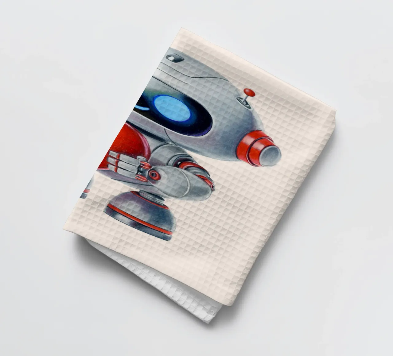 Robot avec un cœur torchon de Graphit und Farbe